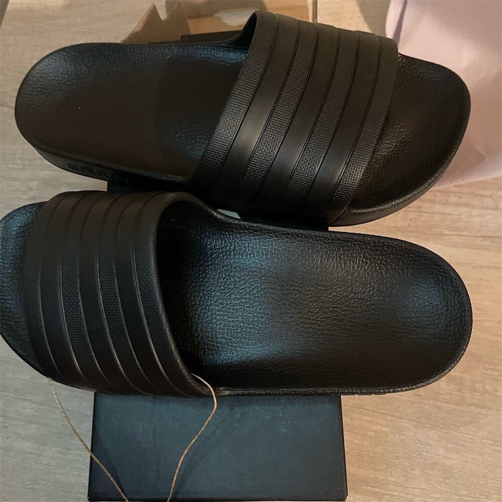 Adidas Adilette Aqua Slides Unisex Sandals Core Black US M6 W7